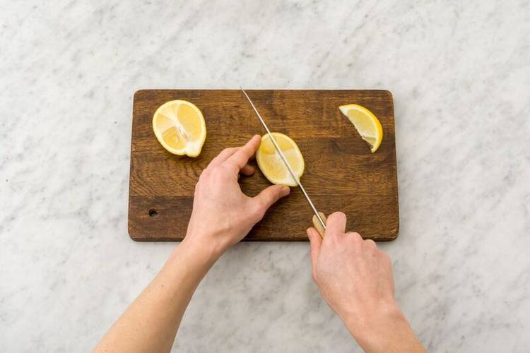 Wedge the lemon