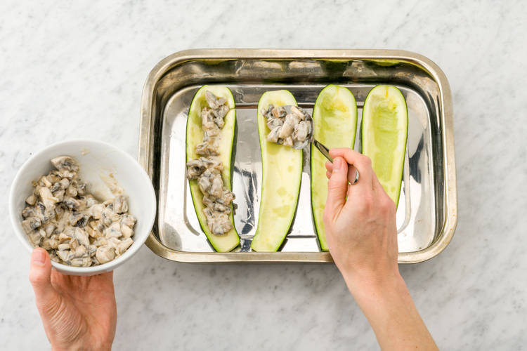 Fill your courgette boats