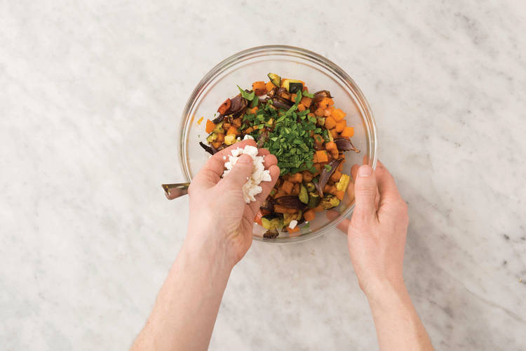 Make the roast veg toss