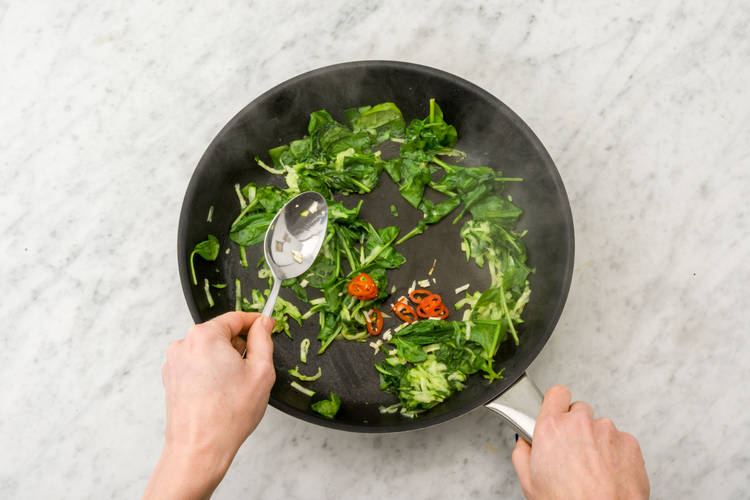 Cook the greens