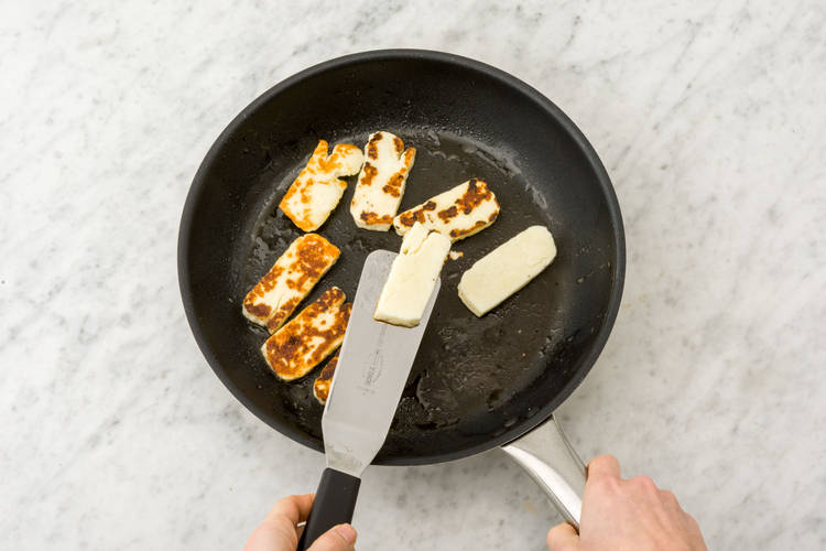 Cook the haloumi