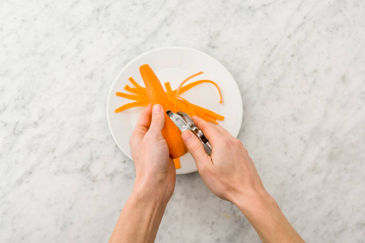Ribbon the carrots