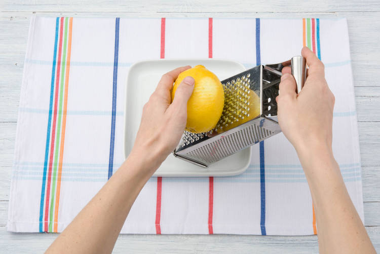 Zest the lemon