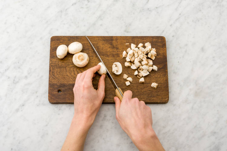 Roughly chop the mushrooms