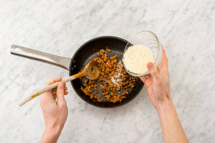 Mix in the breadcrumbs