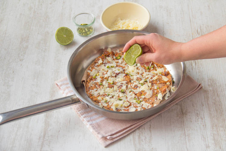 Squeeze over the lime juice