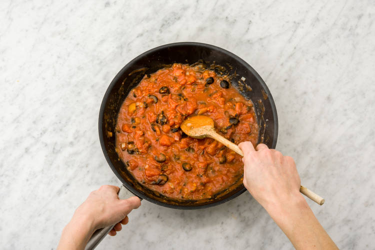Slowly cook the sauce