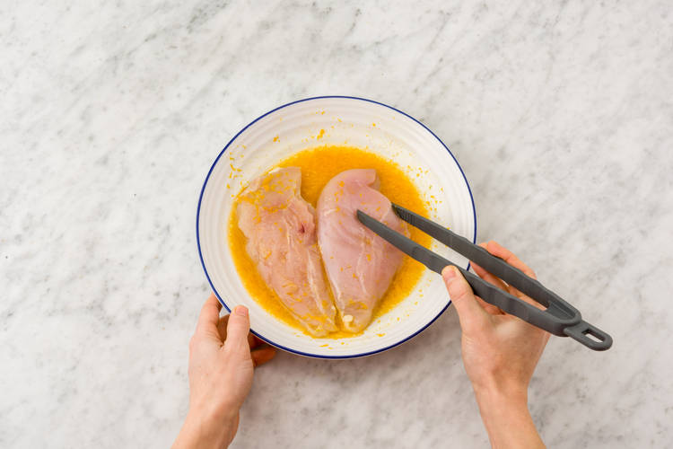 Prepare the chicken breast