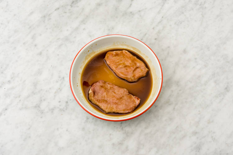 Marinate the pork