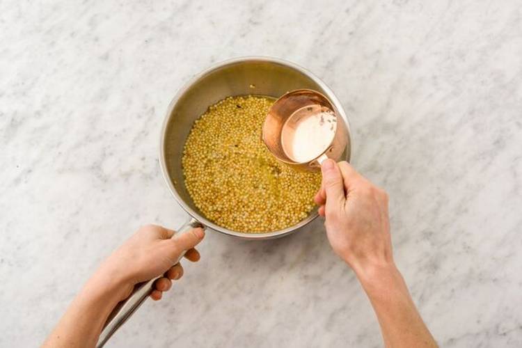 Cook the Israeli couscous