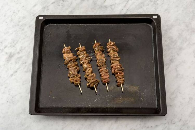Cook the skewers