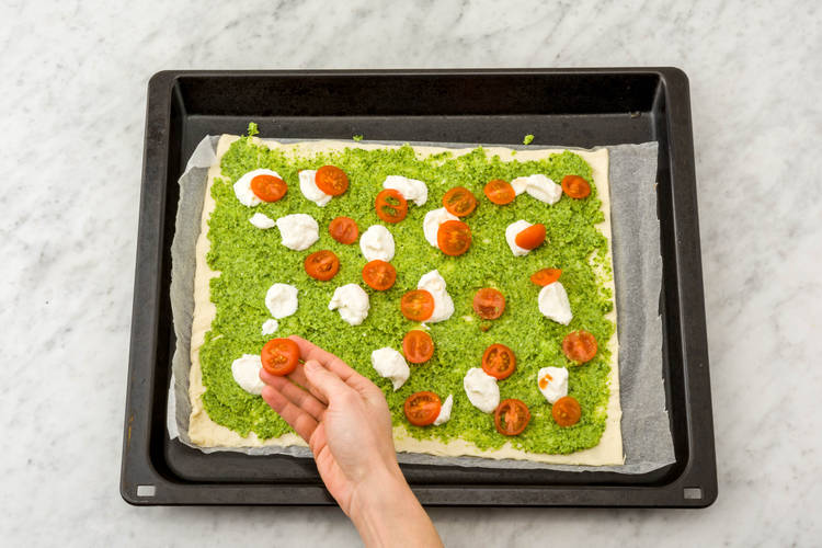 Pizza belegen