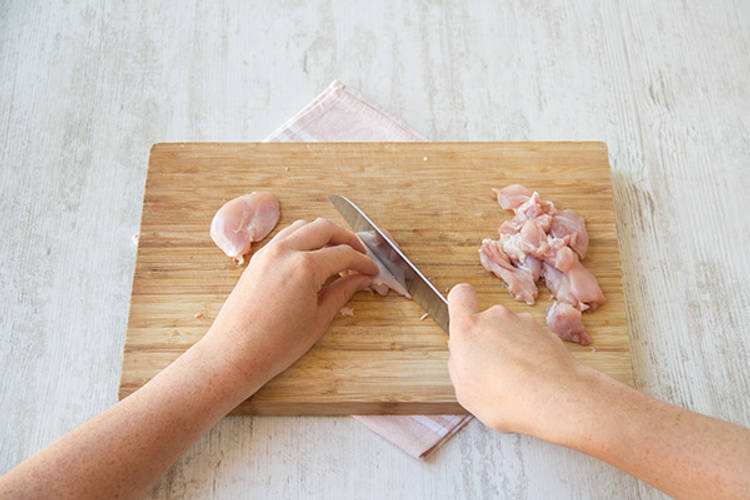 Chop the chicken