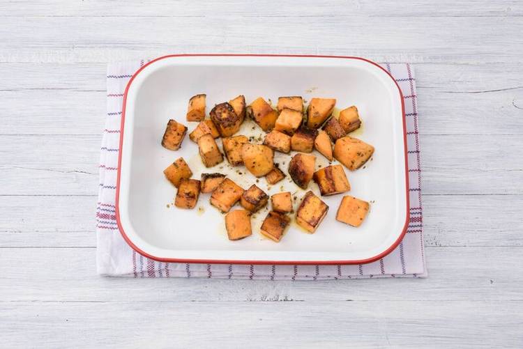 Roast the sweet potatoes