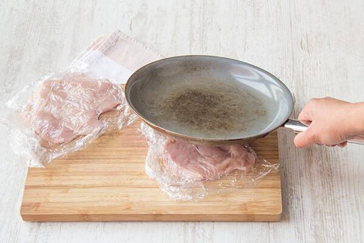 Butterfly the chicken breasts