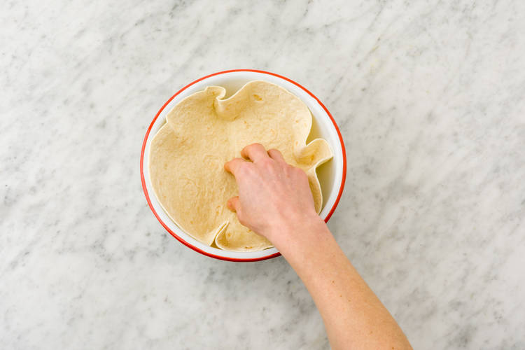 Tortilla-Bowls formen