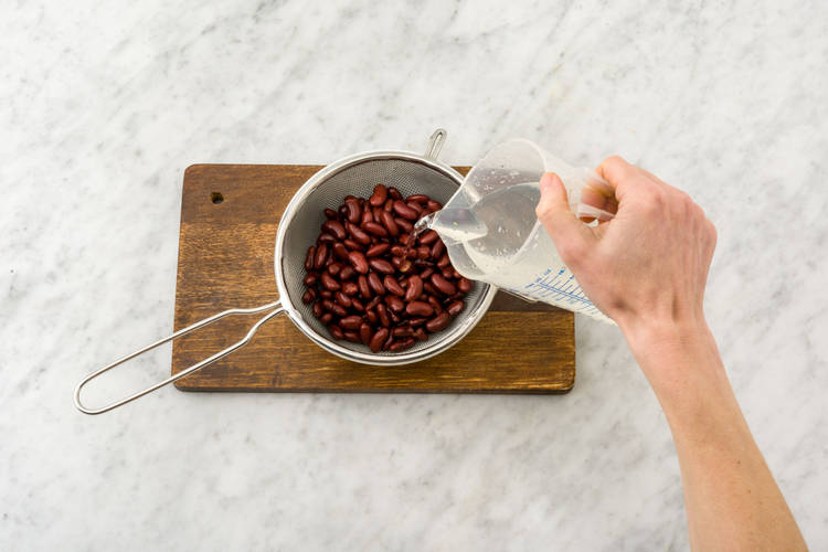 Kidneybohnen waschen