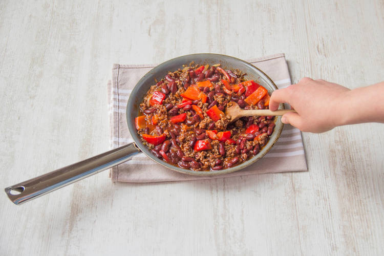 Stir and simmer the chilli