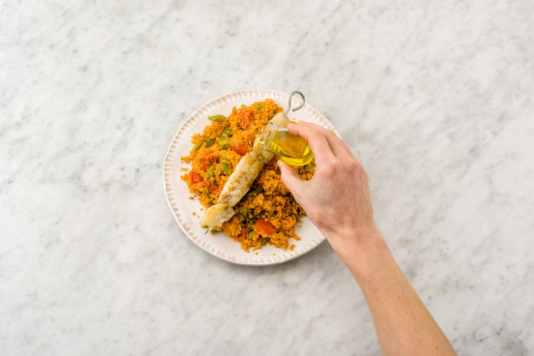 Garneer naar smaak met extra vierge olijfolie