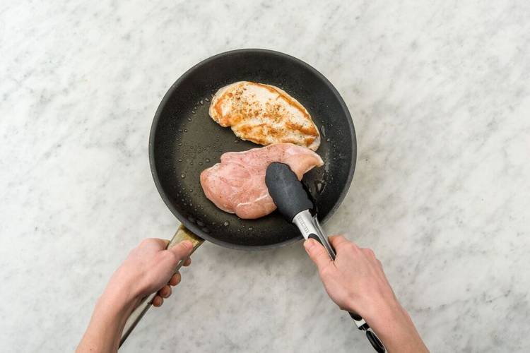 Sear the chicken