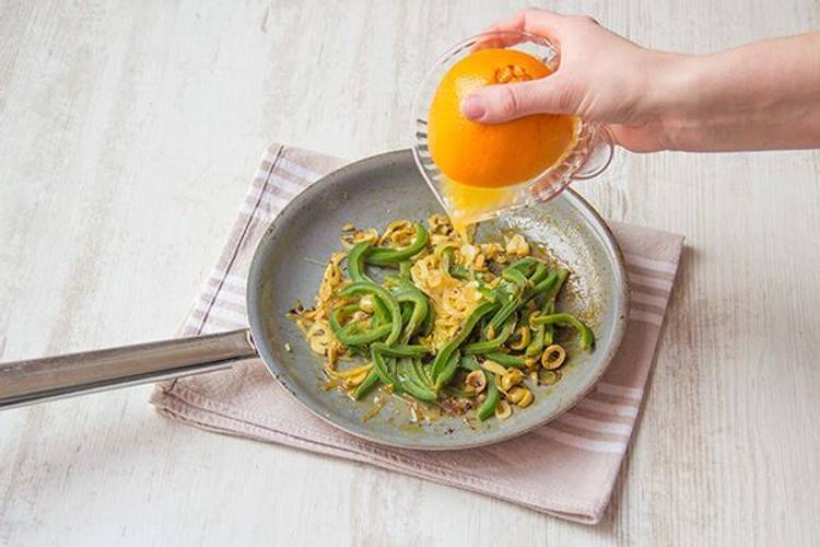 Add the orange juice