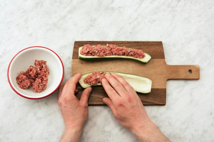 Stuff the zucchinis