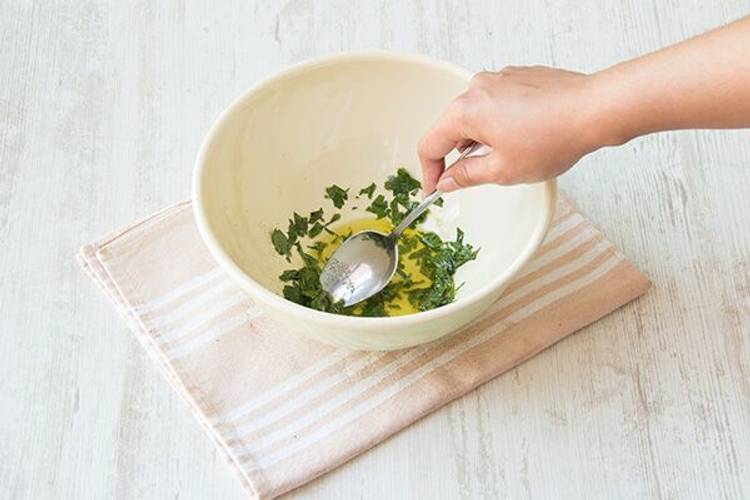 Make the honey-lime vinaigrette