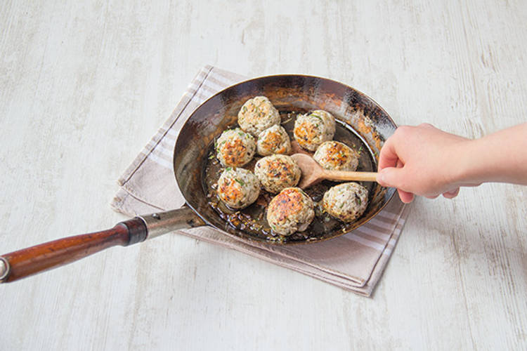 Cook the meatballs