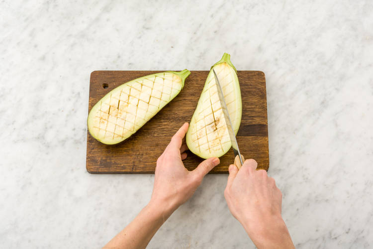 Cut diagonal slices