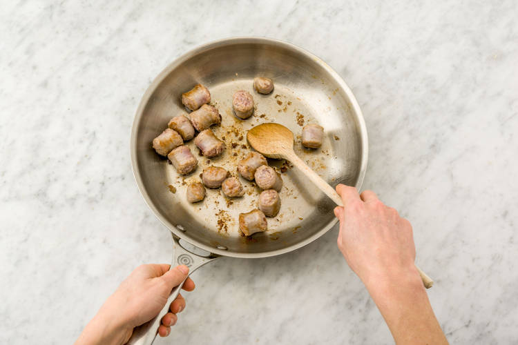 Fry the sausages