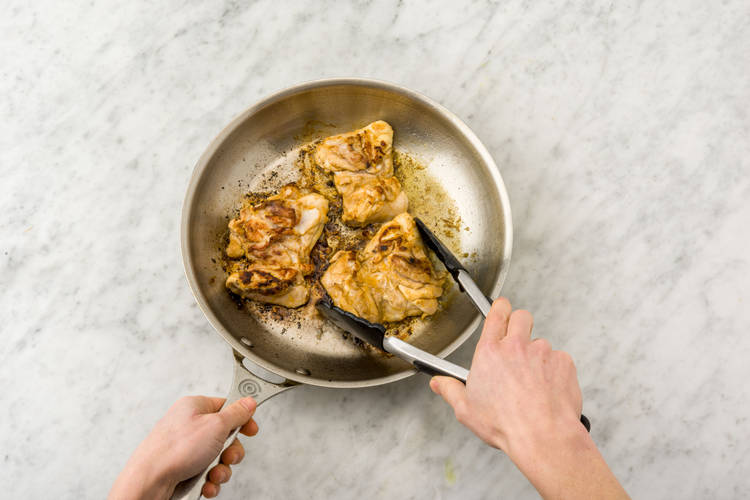 Fry your chicken on both sides