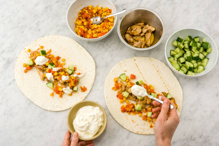 Assemble tacos