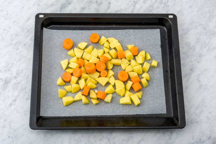 Cook veggies in the oven