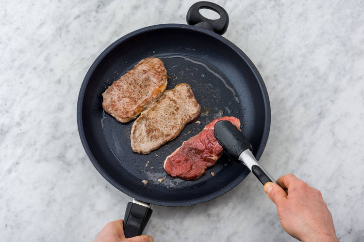 Cook the steaks