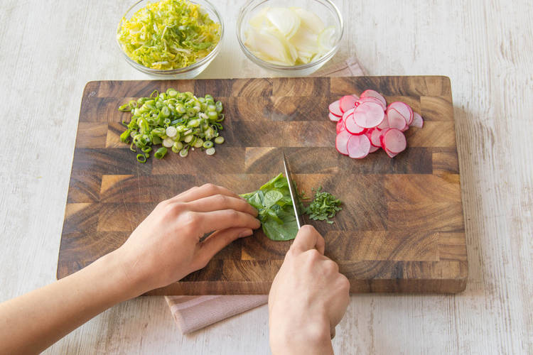 Chop the mint