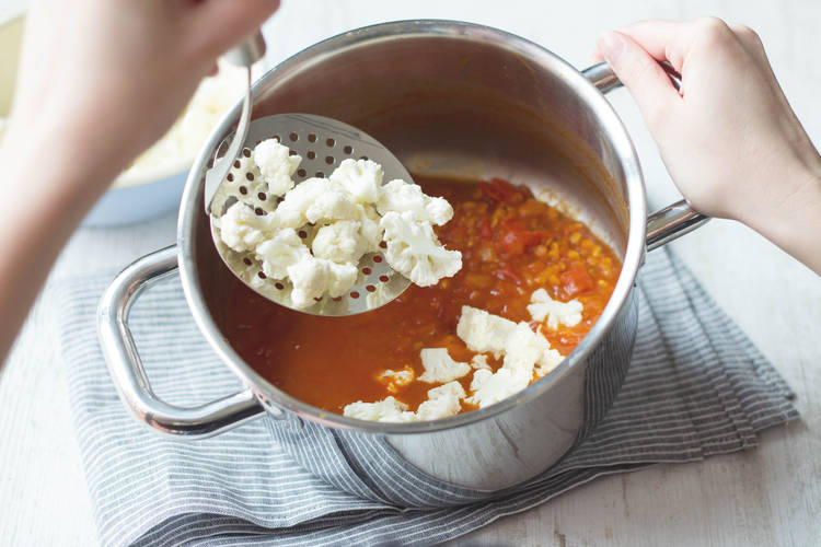 Add the cauliflower