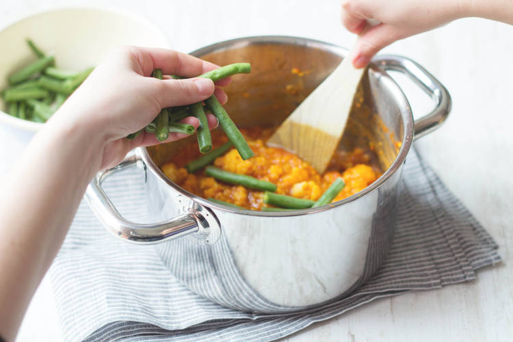 Add the green beans