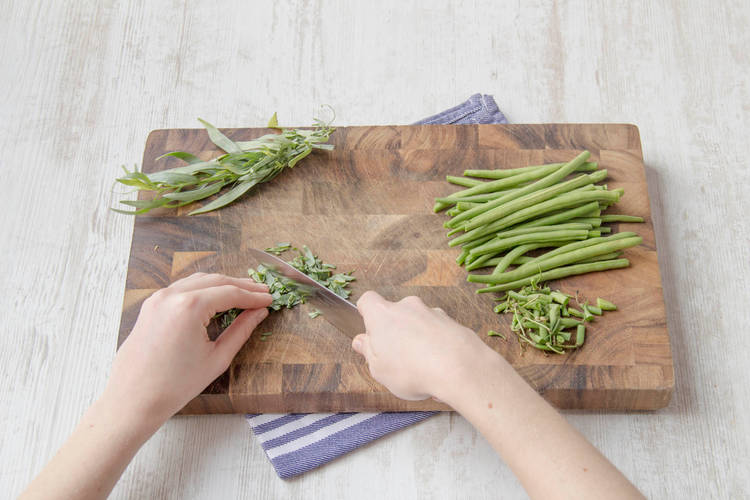 Top and tail the green beans