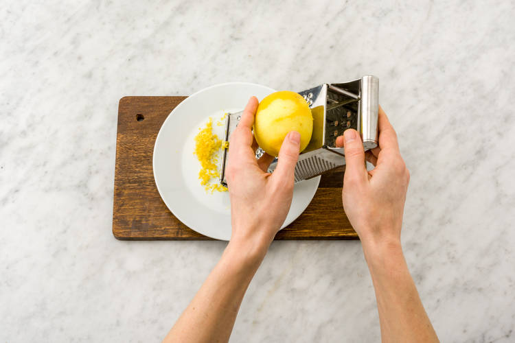 Zest the lemon