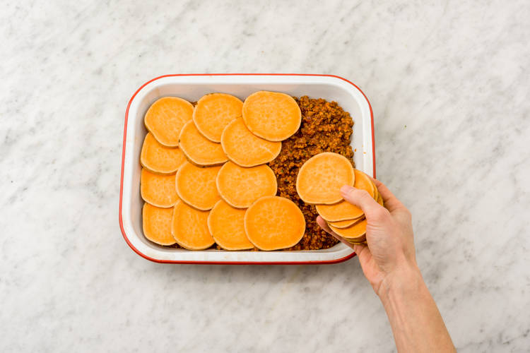 Top with the potato discs