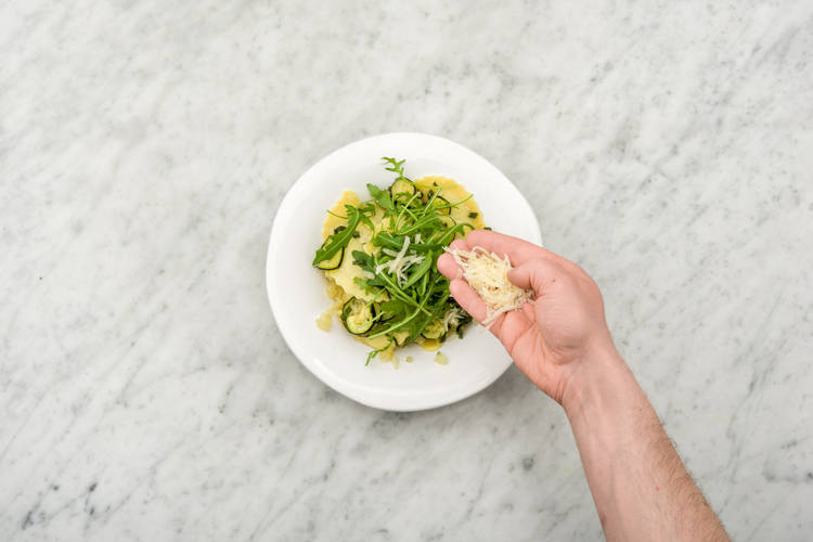 Besprenkel met extra vierge olijfolie.
