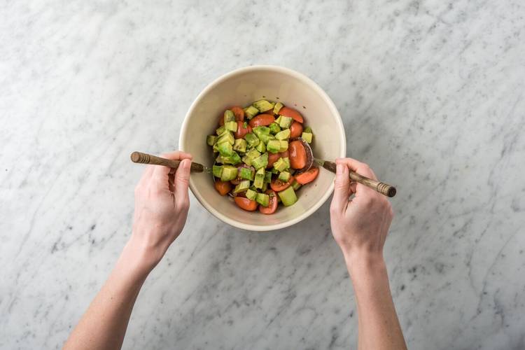 Marinate the vegetables