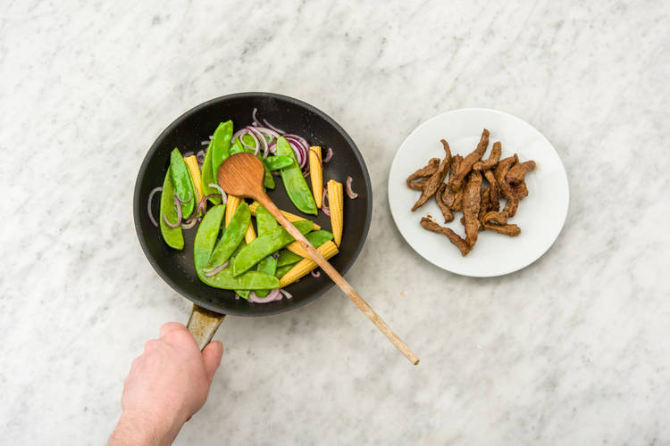 Cook the vegetables