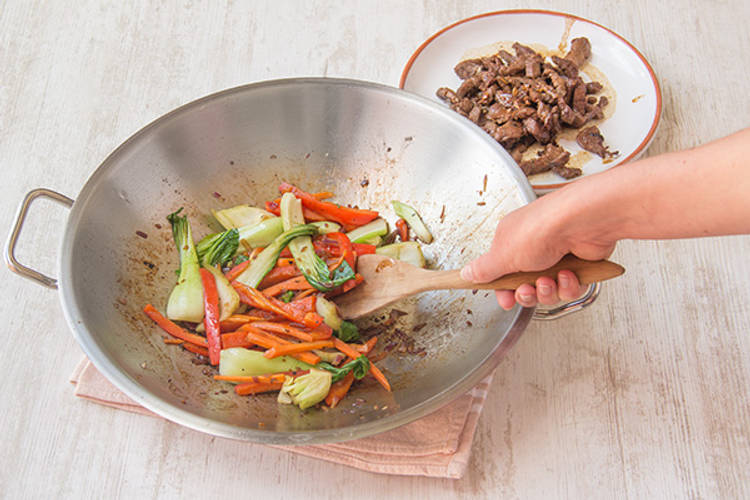 Cook the vegetables