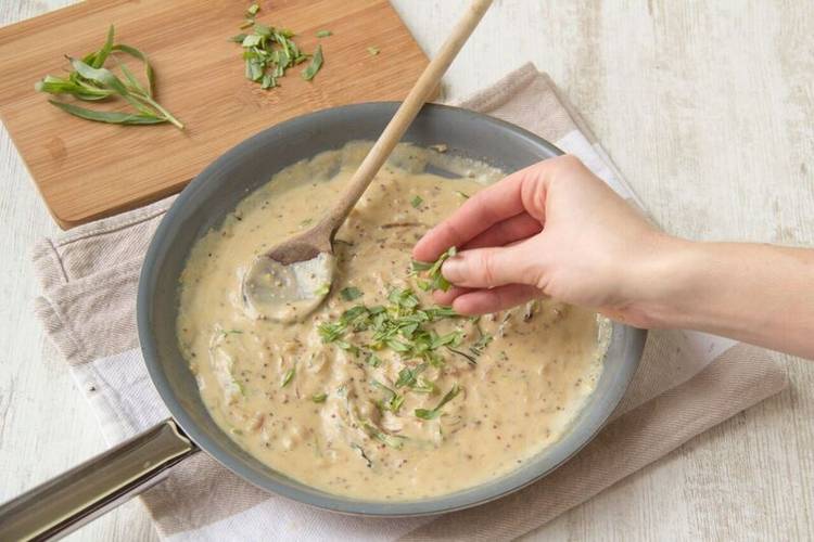Make the creamy dill sauce
