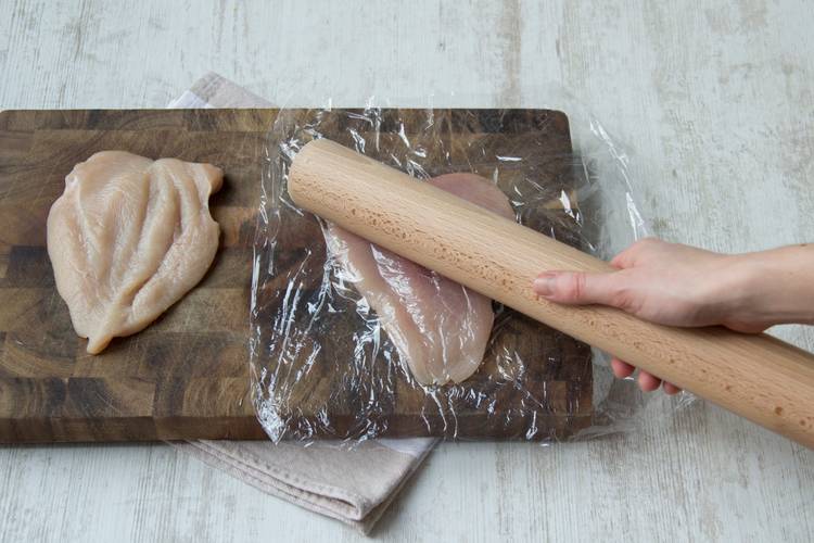Pound the chicken
