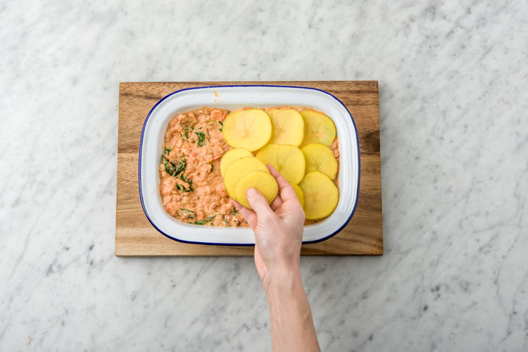 Layer the potatoes