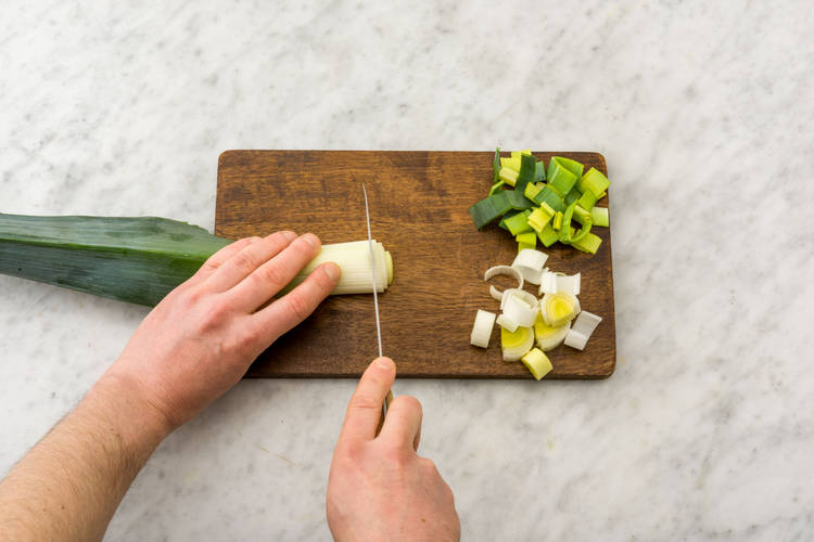 Slice the leek