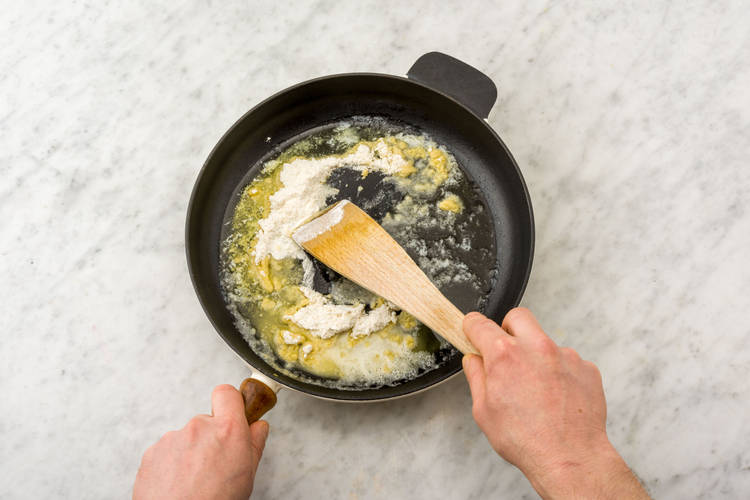 Stir in the flour
