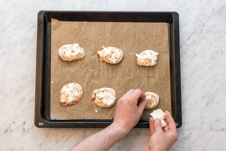 Mozzarella verteilen